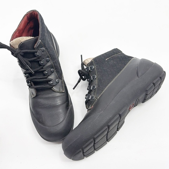 Coach Dyanne Leather Ankle Boot size 6 Black Logo - Picture 1 of 12
